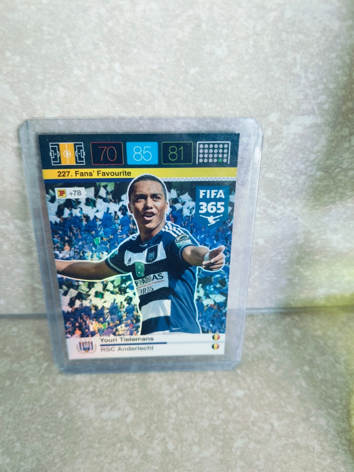 Panini kaart Youri Tielemans Anderlecht, Verzamelen, Ophalen of Verzenden