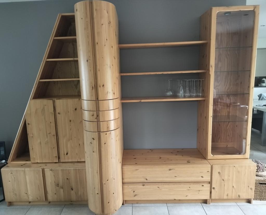Massief grenen wandmeubel., Ophalen