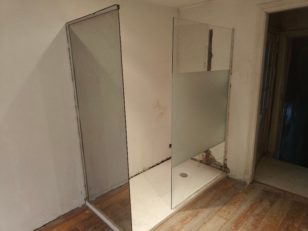 Douchewanden, Ophalen, Gebruikt, Glas, Douche