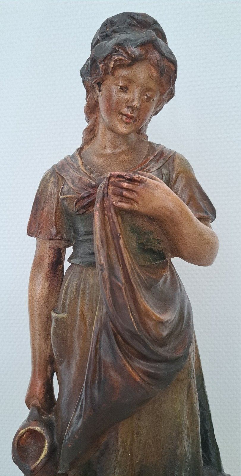 sculpture plâtre statue femme Art Nouveau la cruche cassée, Enlèvement ou Envoi, Statue