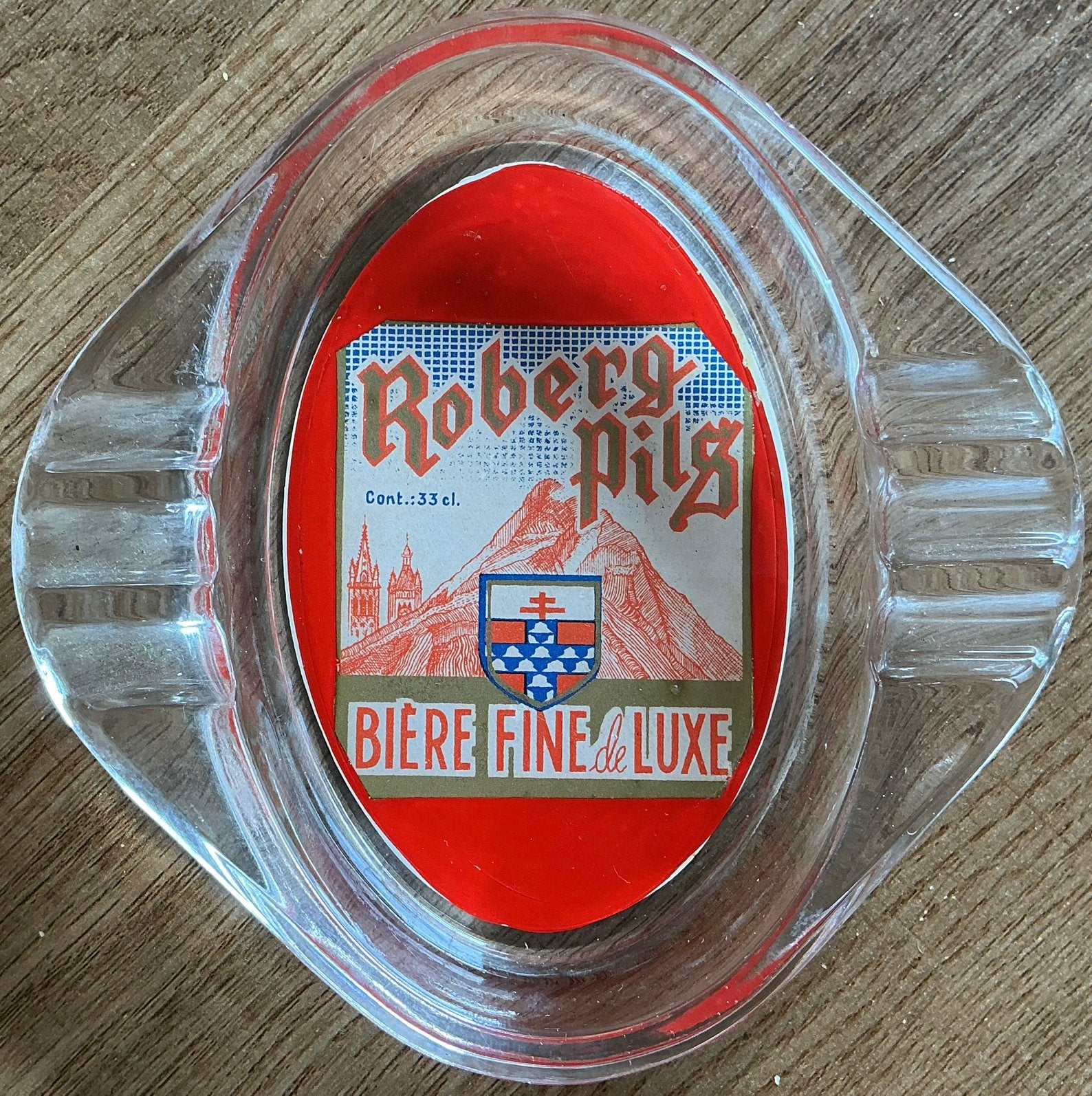 Old ROBERG PILS/BIÈRE FINE DE LUXE/Cendrier, Collections, Enlèvement ou Envoi, Comme neuf, Autres types, Autres marques