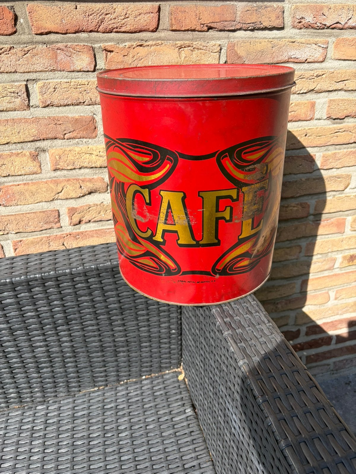 Boîte à café ancienne, bon état, Collections, Enlèvement, Utilisé, Café
