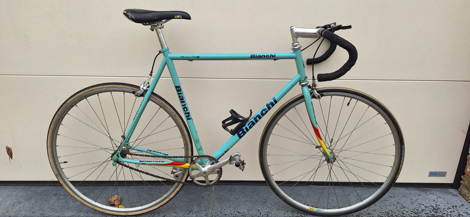 Bianchi Mega Pro singlespeed fiets in zeer goede staat, Vélos & Vélomoteurs, Autres marques, Frein sur jante, Moins de 10 vitesses