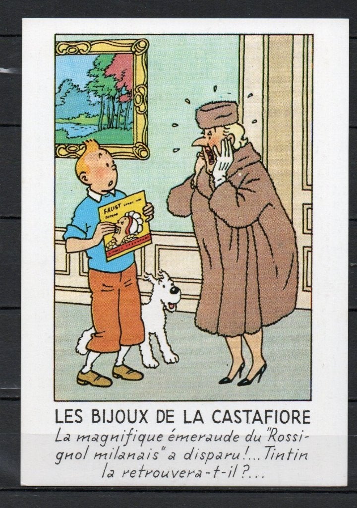 Carte postale : Hergé : Tintin/ Les bijoux de la Castafiore, Enlèvement