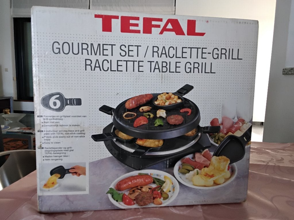 Kit gourmet/appareil à raclette TEFAL, Enlèvement ou Envoi, Utilisé, 4 à 7 personnes