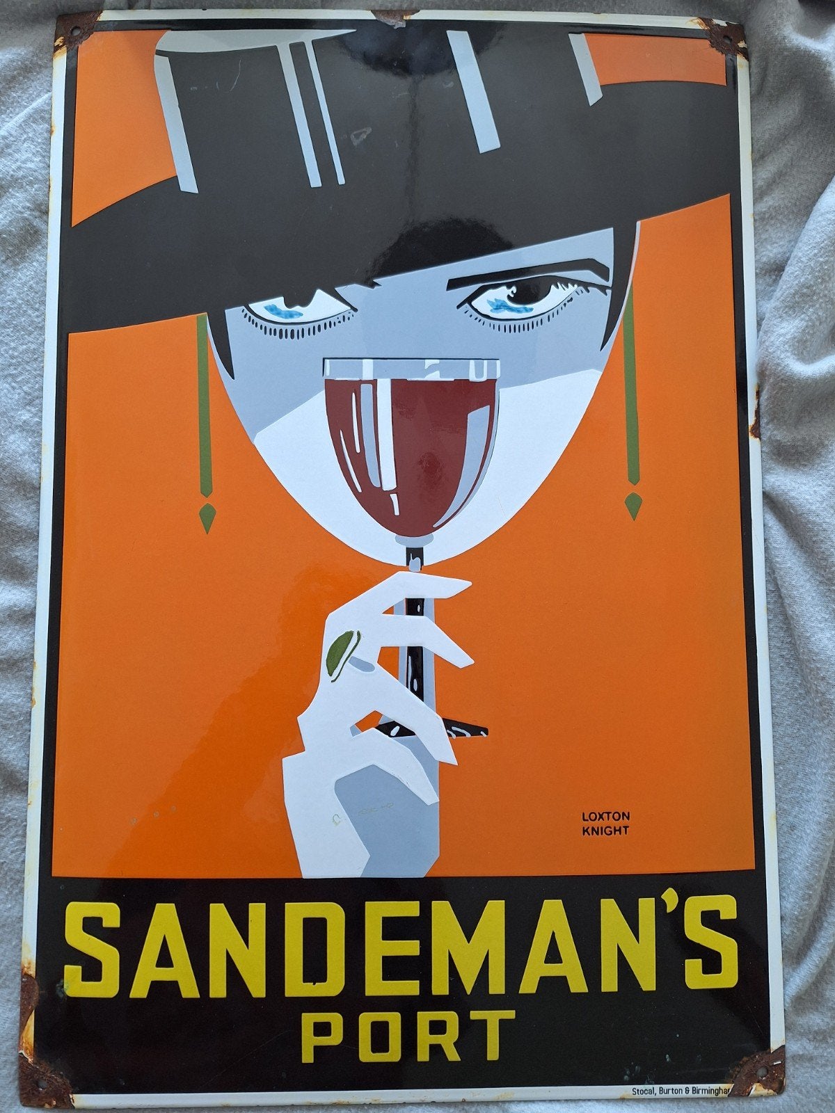 Sandeman emaille bord 40 x 60, Ophalen of Verzenden