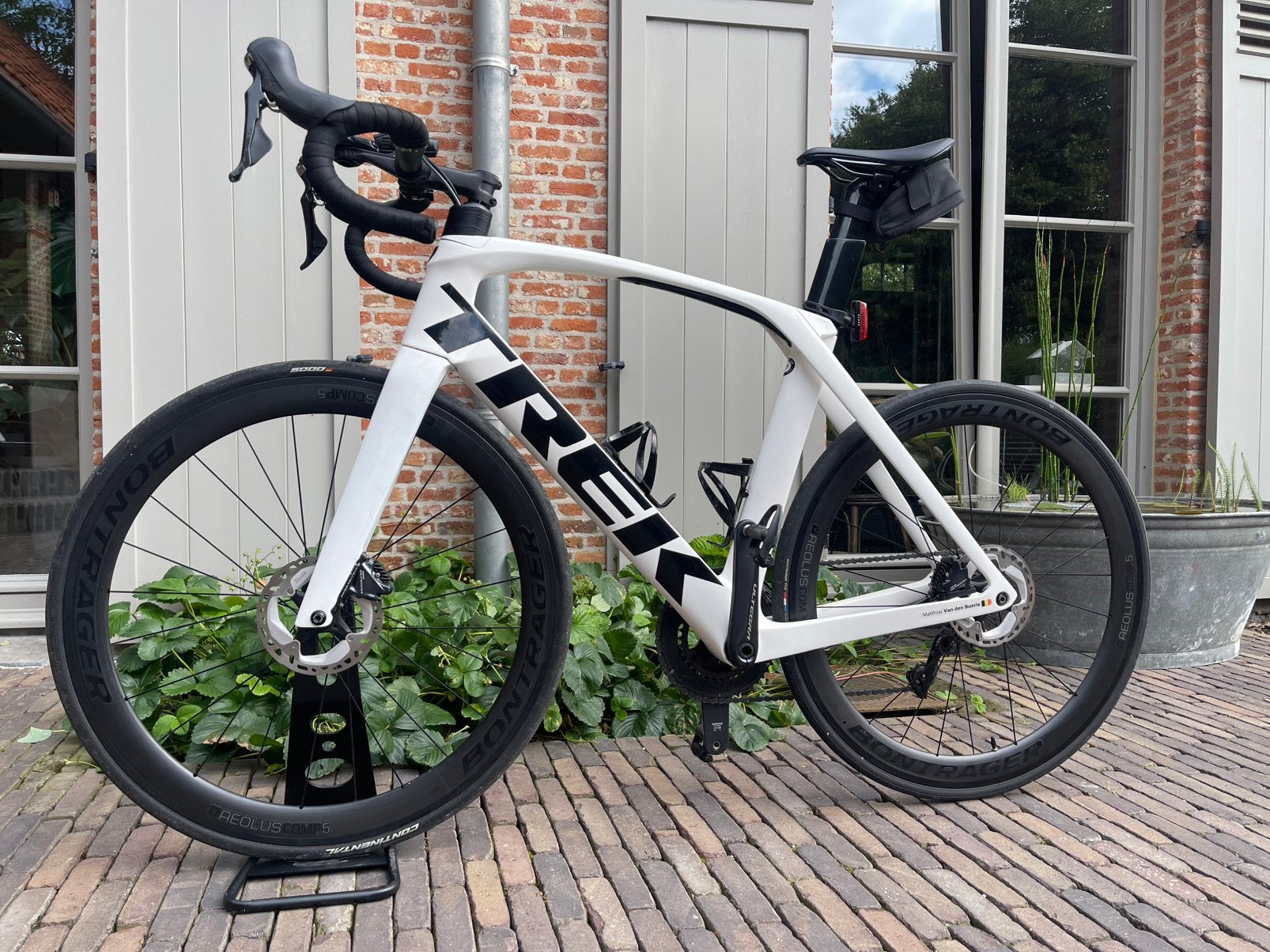 TREK Madone SL6 - Maat 56 - Large - Wit, Fietsen en Brommers, Carbon, Heren, Zo goed als nieuw, Schijfrem