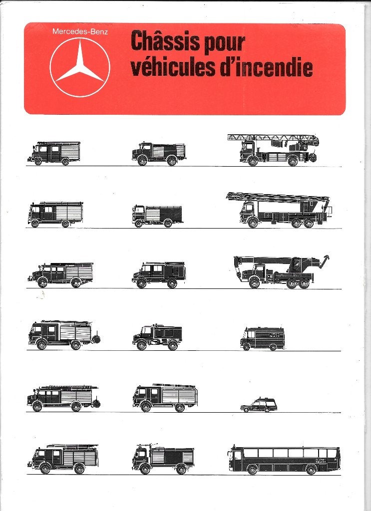 MERCEDES "CHASSIS POUR VEHICULES D'INCENDIE", Ophalen of Verzenden, Zo goed als nieuw, Mercedes