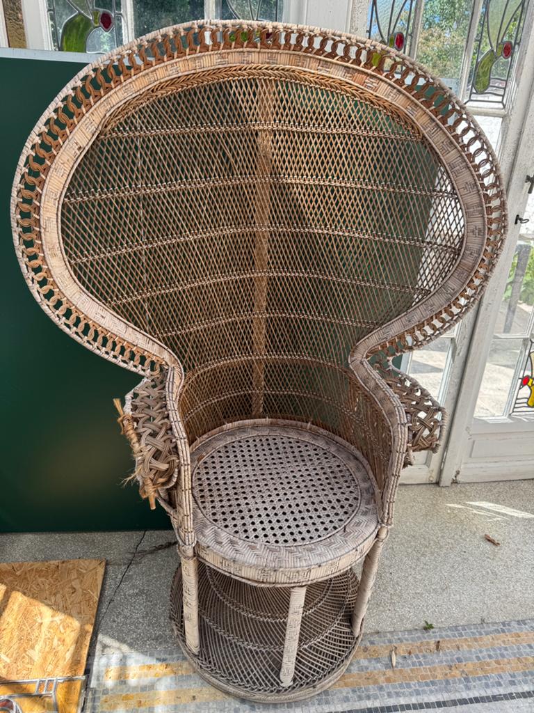 Fauteuil Emmanuel, Jardin & Terrasse, Enlèvement, Utilisé, Osier