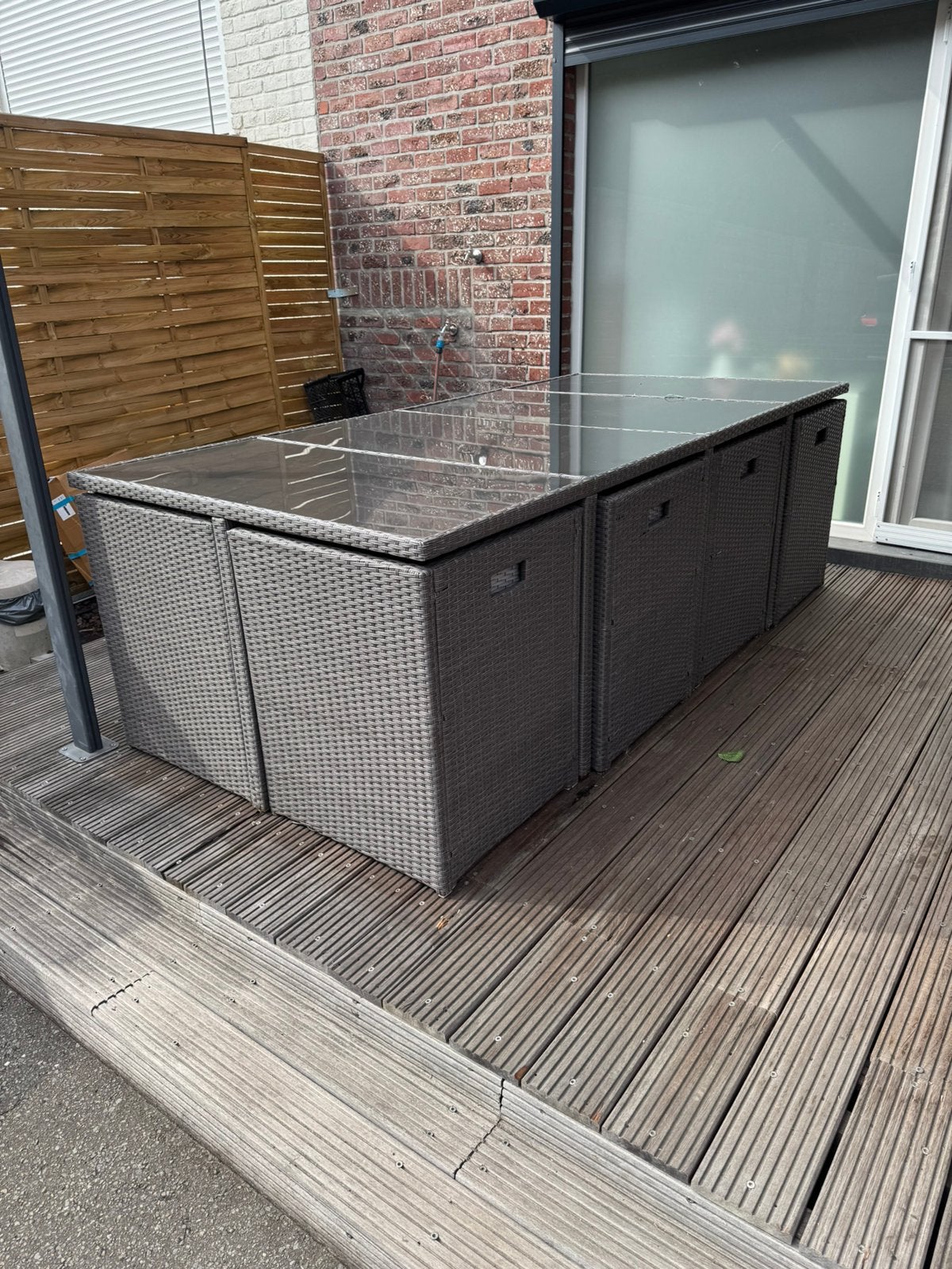Table de terrasse avec chaises, Enlèvement, Utilisé