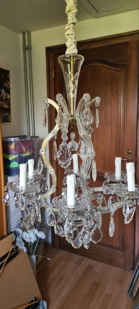 Kristallen luster, Huis en Inrichting, Lampen | Kroonluchters, Ophalen