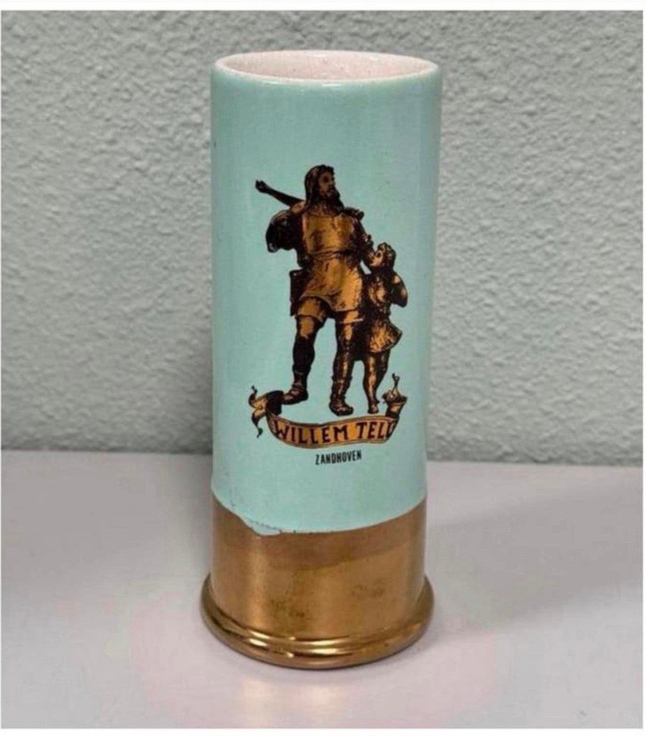 Chope à bière lourde vintage 25cl  WILLEM TELL ZANDHOVEN, Enlèvement ou Envoi, Comme neuf, Chope(s)
