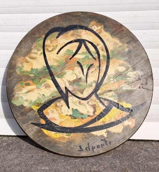 huile sur panneau signe charles delporte, Antiquités & Art, Enlèvement ou Envoi, Panneau