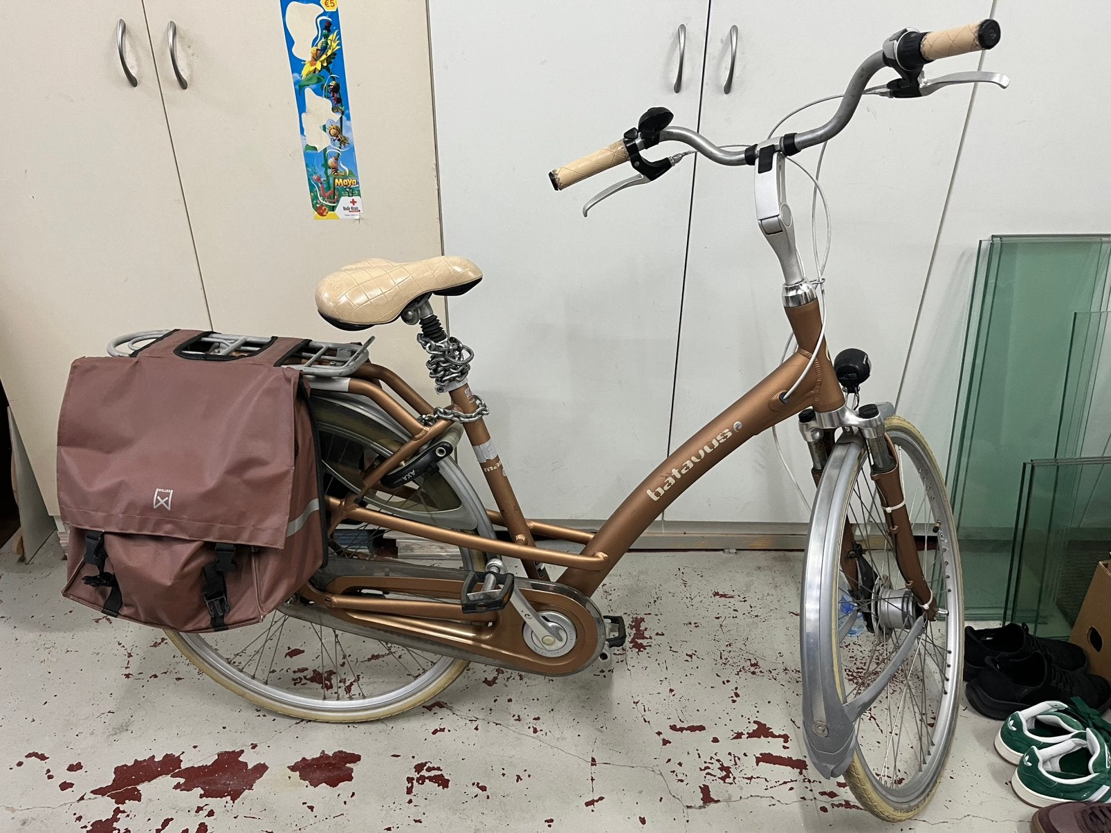 Batavus damesfiets 7 versnellingen + fietstassen, Fietsen en Brommers, Ophalen, Gebruikt
