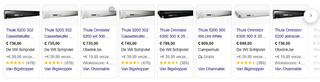 ALS NIEUW / Luifel Thule 5300 302 Omnistor / NOOIT GEBRUIKT, Ophalen, Nieuw, Thule