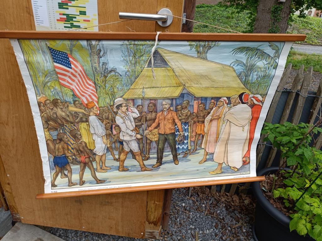 Oude schoolplaat, Antiek en Kunst, Antiek | Schoolplaten, Ophalen