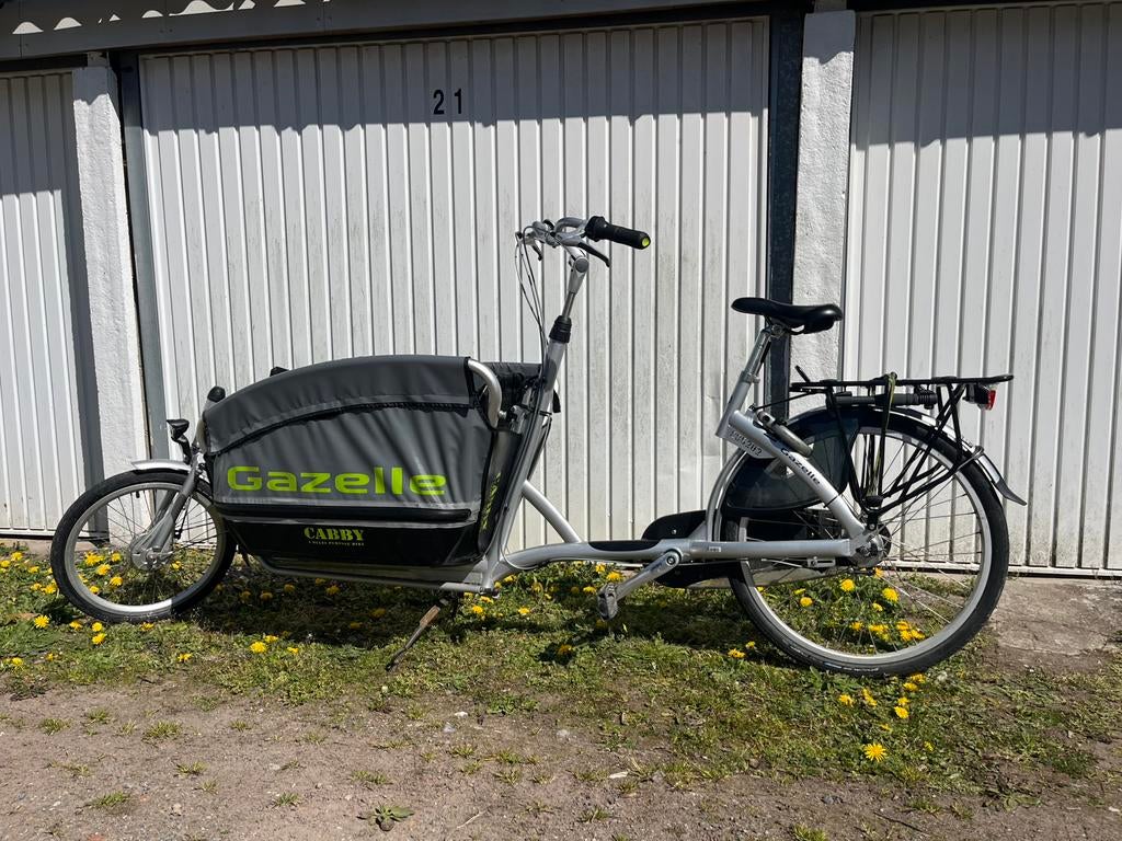 Gazelle Cabby mét alle accessoires, Fietsen en Brommers, Fietsen | Bakfietsen, Ophalen, Gebruikt, 3 kinderen, Huif