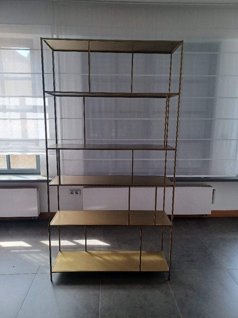 prachtig goudkleurig metalen wandrek, Huis en Inrichting, Ophalen, Zo goed als nieuw, Metaal