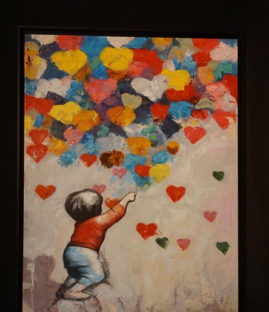 Tuhal, ode aan Banksy, Antiek en Kunst, Kunst | Schilderijen | Abstract, Ophalen of Verzenden