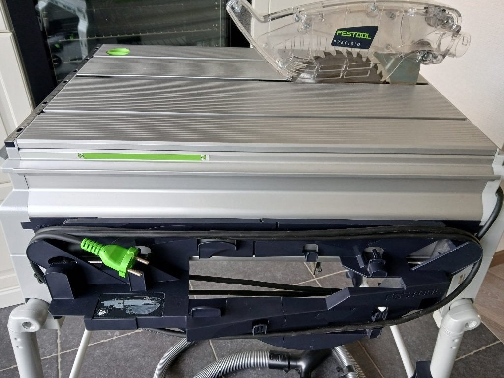 Festool precisio tafelzaag CS 50 EBG nieuwprijs is € 2052,35, Bricolage & Construction, Neuf, 1200 watts ou plus, Festfool, 30 à 70 mm