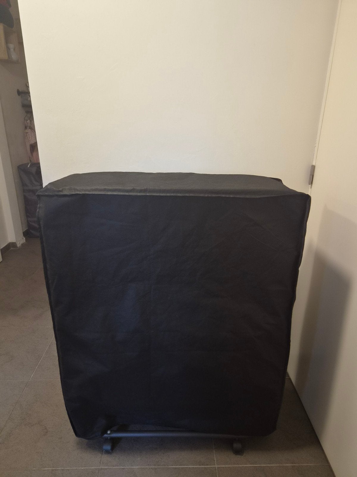 Logeer bed met hoes, Ophalen, Overige materialen, 90 cm, 190 cm of minder