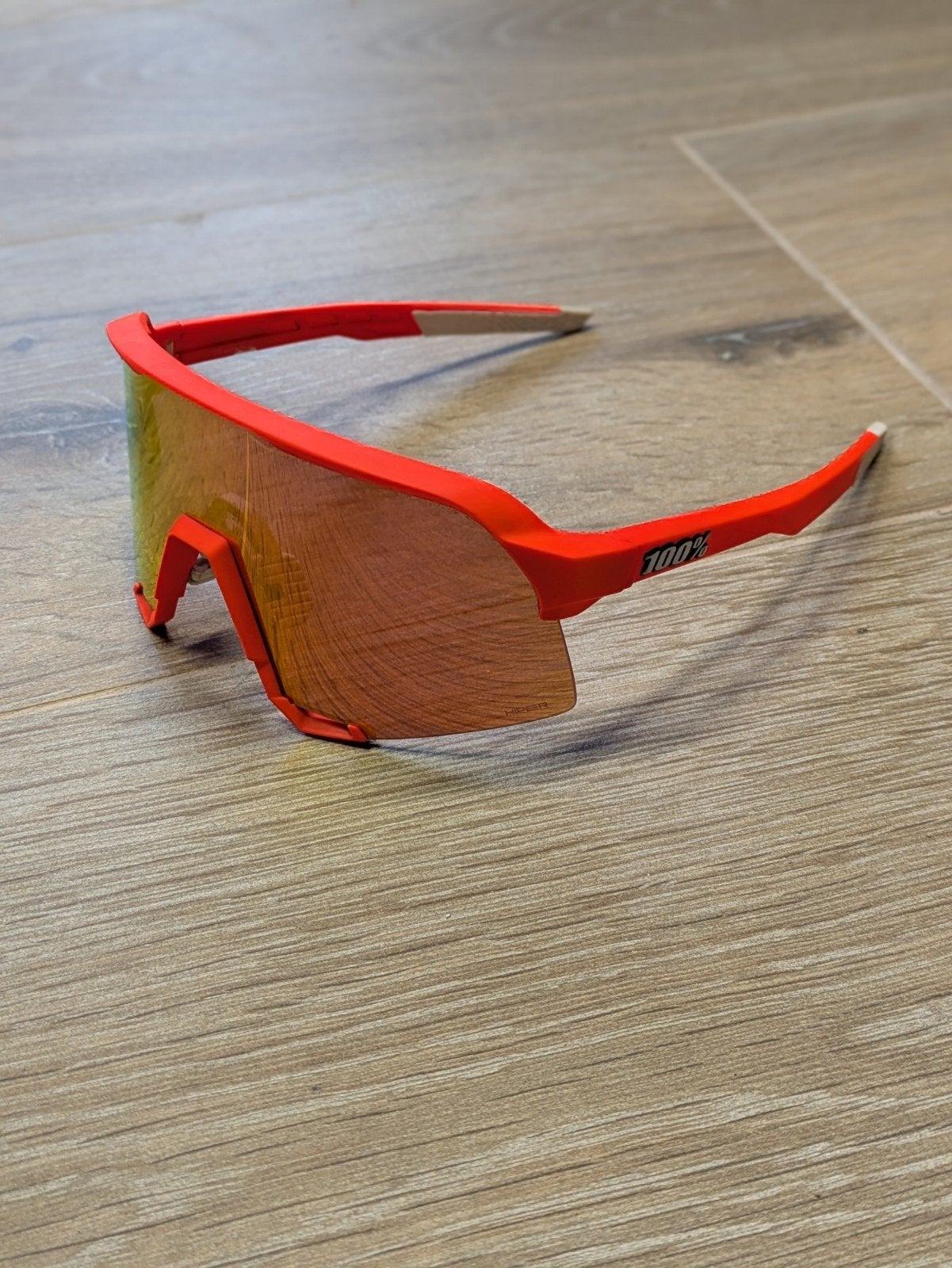 100% S3, Mathieu Van Der Poel Edition - Neon Oranje / Hyper, Enlèvement ou Envoi, Utilisé, Orange, Lunettes de soleil
