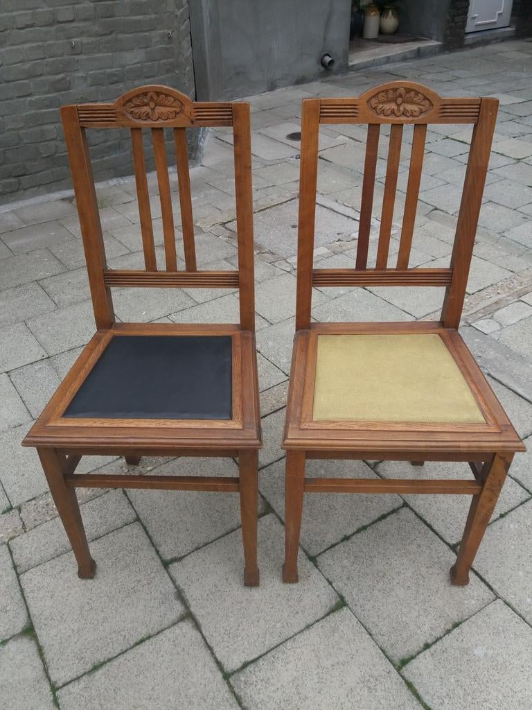 2 chaises anciennes, Antiquités & Art, Antiquités | Meubles | Chaises & Canapés, Enlèvement