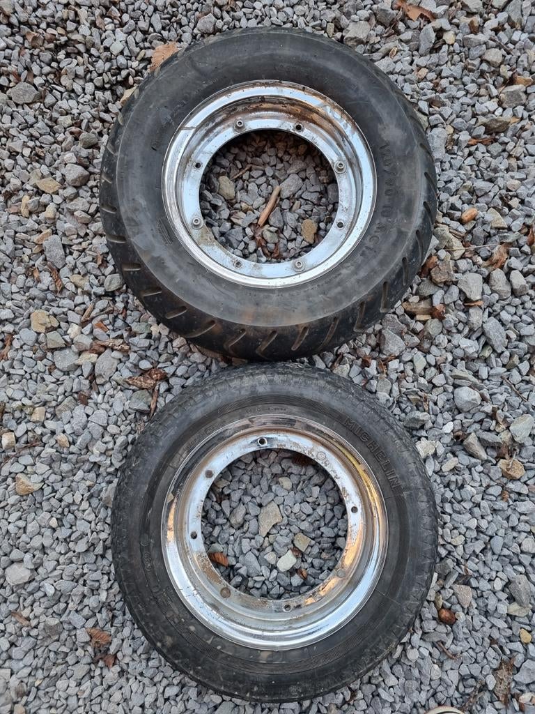 2 jantes honda dax monkey avec pneus, Enlèvement ou Envoi