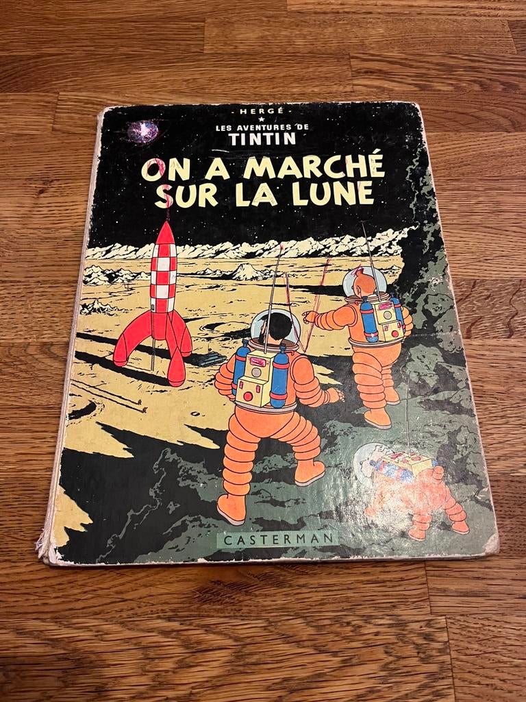 BD Tintin / On a marché sur la lune / B35 / 1964, Ophalen of Verzenden, Zo goed als nieuw