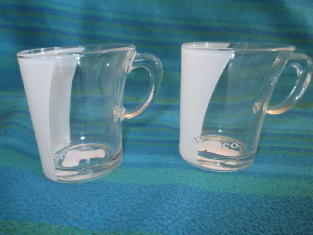 2 tassen senseo glas, Huis en Inrichting, Keuken | Servies, Ophalen of Verzenden, Effen, Kop(pen) en/of Schotel(s), Glas