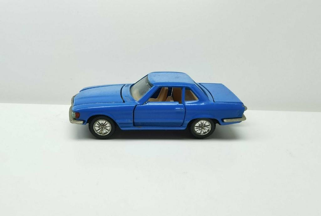 1:43 Joal Mercedes Benz 350 SL 1971–1980 R107 V8 blauw, Ophalen of Verzenden, Gebruikt, Auto