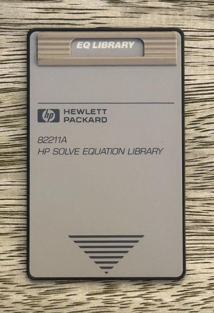 HP 82211A Solve Equation Library Card pour la HP48 - Vintage, Enlèvement ou Envoi, Calculatrices graphique, Utilisé