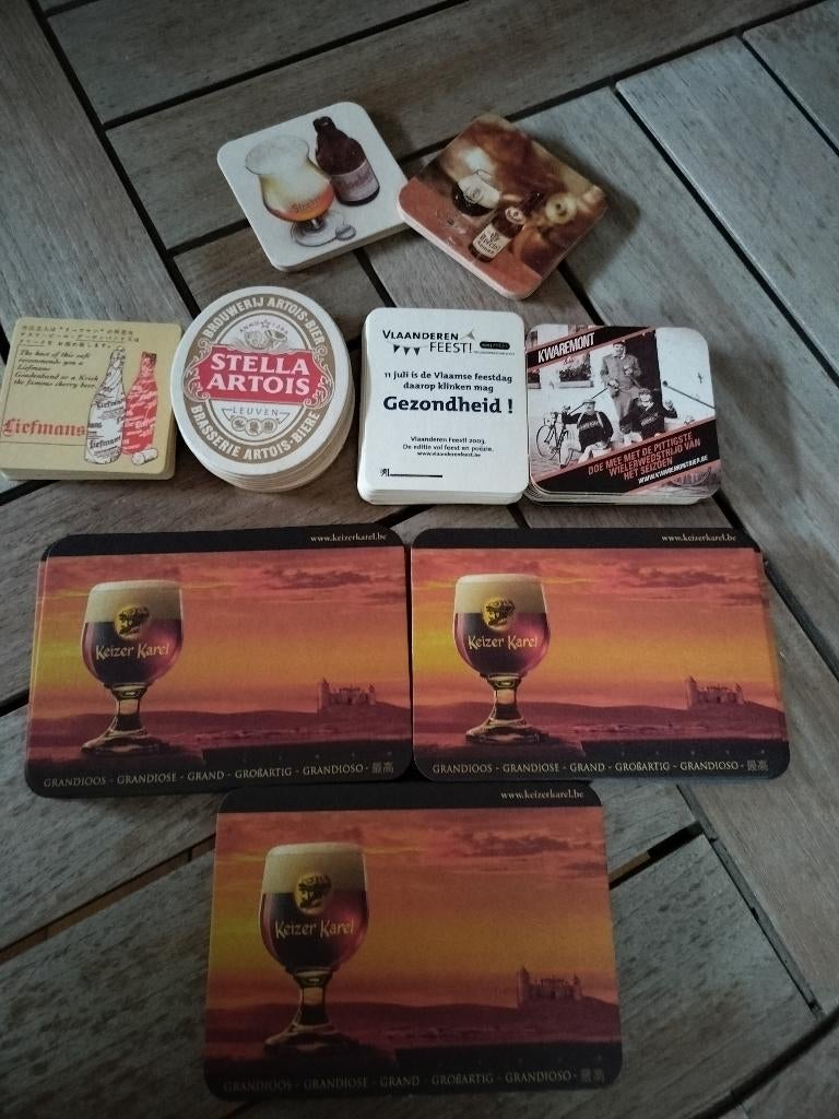 LOT +- 100 BIERKAARTEN / BIERVILTJES, Verzamelen, Ophalen of Verzenden