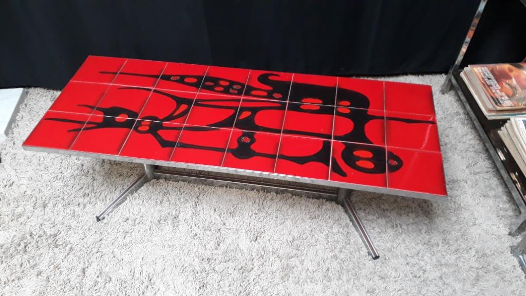 Denisco tegeltafel, Ophalen, Gebruikt, Sixties, Metaal