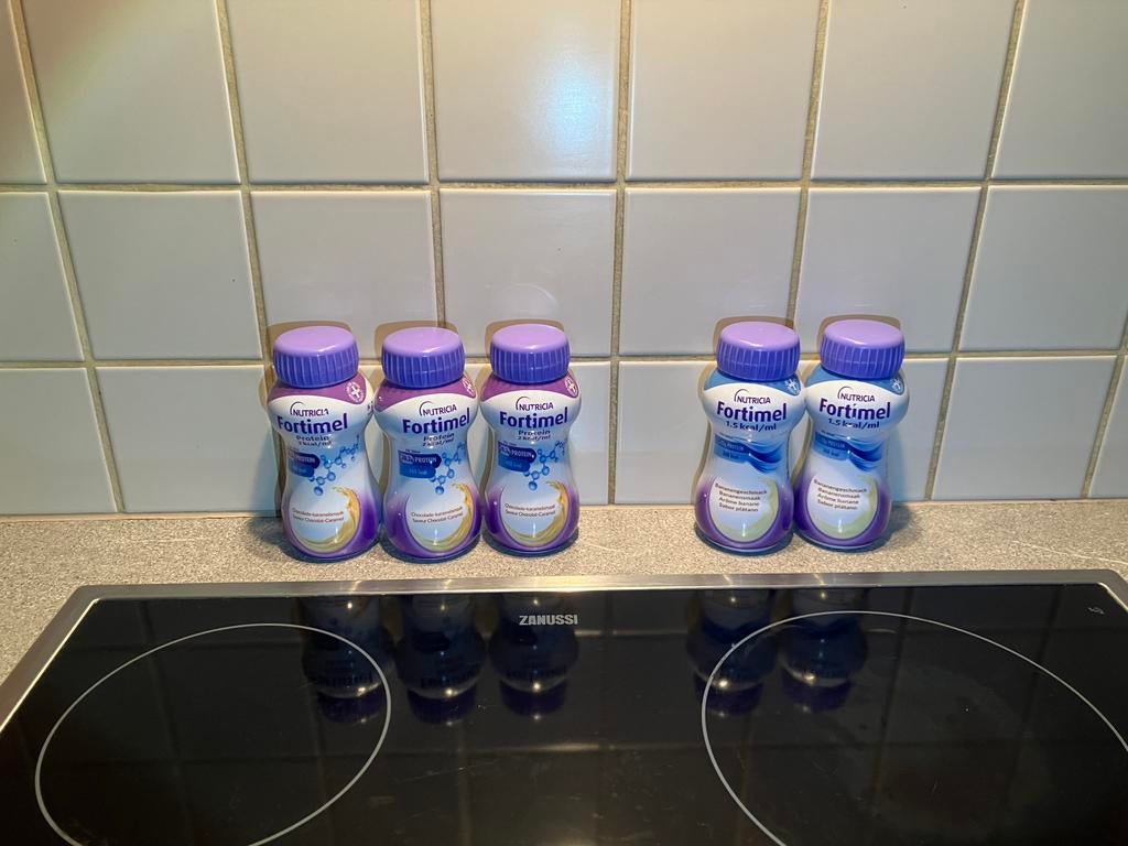 Fortimel bijvoeding chocolade/karamel + banaan, Ophalen of Verzenden, Nieuw, Poeder of Drank