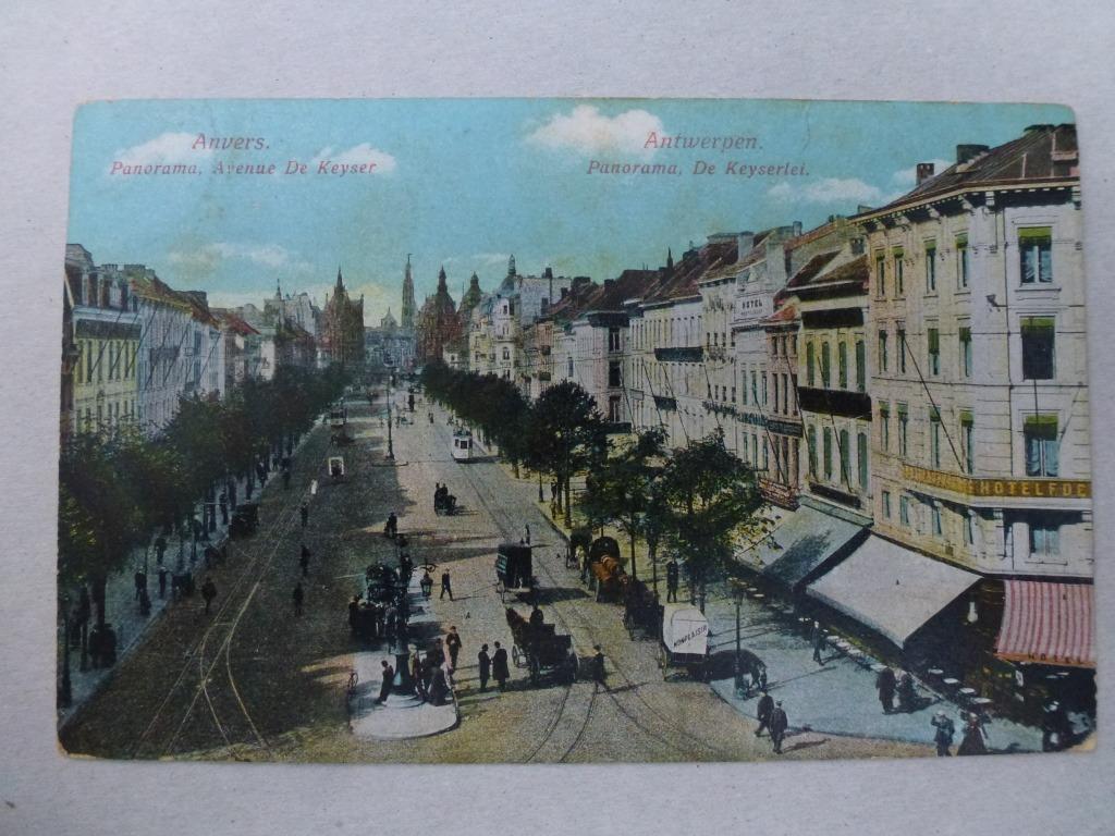 Antwerpen Panorama De Keyserlei, Verzenden, Voor 1920, Gelopen, Stad of Dorp