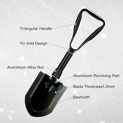 Opvouwbare schep | 58cm | GRATIS LEVERING, -, Verzenden, -, Nieuw