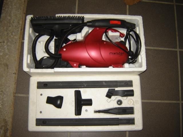 Nettoyeur à vapeur Monster Red portatif, Electroménager, Enlèvement ou Envoi, Comme neuf, Nettoyeur à vapeur
