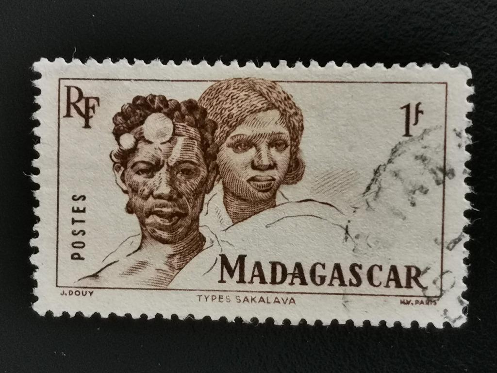 Madagascar 1946 - Habitants Sakalava, Enlèvement ou Envoi, Autres pays, Affranchi