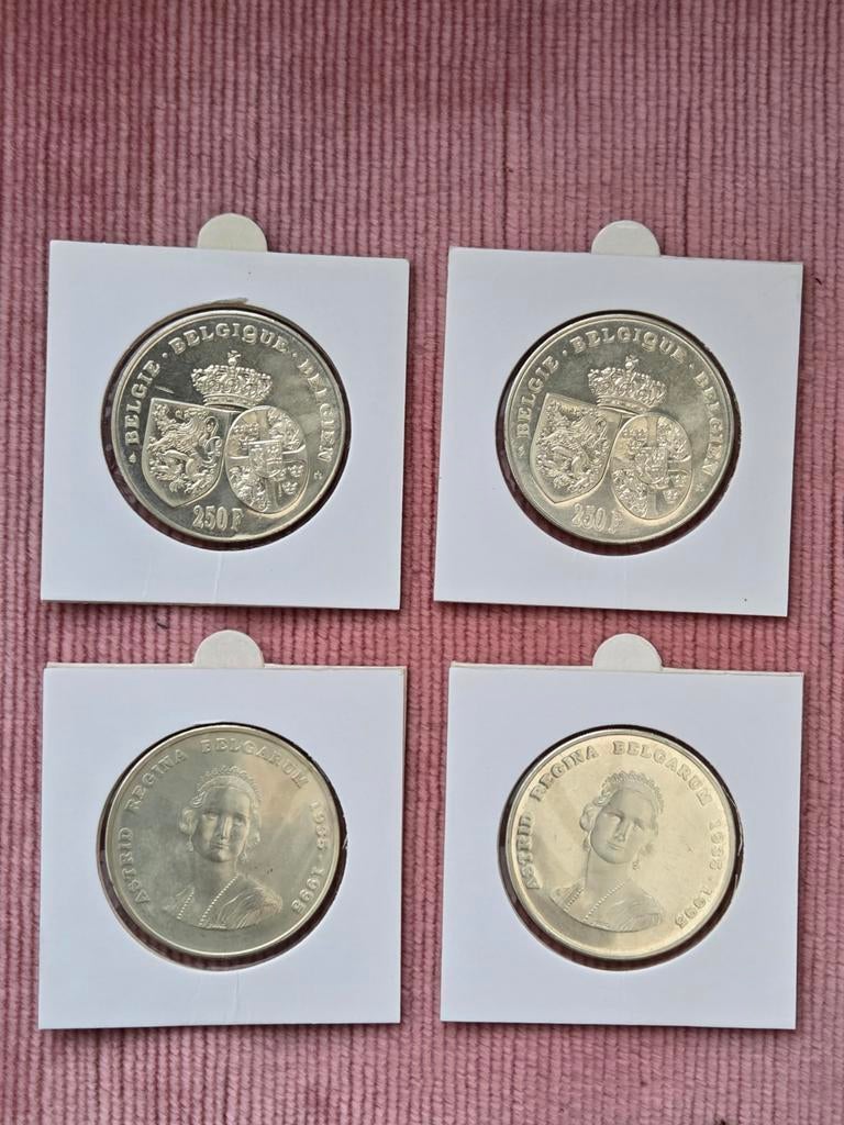 4 MAAL 250 fr Astrid. 925 ZILVER., Enlèvement ou Envoi
