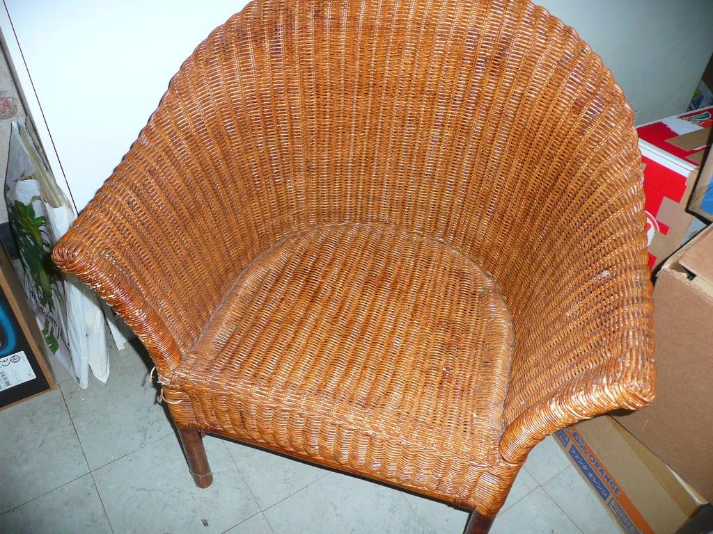chaise fauteuil en osier, Enlèvement, Utilisé, Osier ou Rotin, 50 à 75 cm