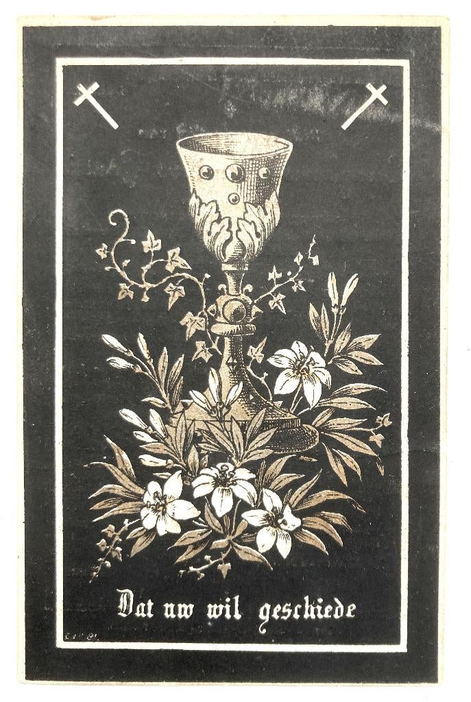 Zeer oud bidprentje van Seraphinus-Franciscus Gantois, Enlèvement ou Envoi, Image pieuse
