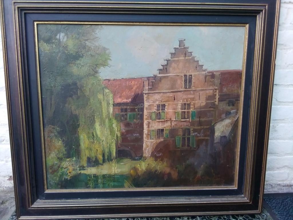 Schilderij ,  olieverf op doek, Antiek en Kunst, Kunst | Schilderijen | Klassiek, Ophalen