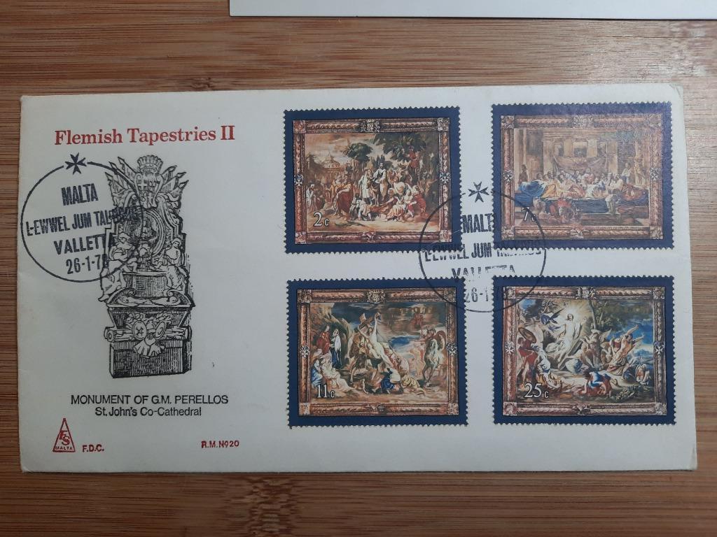 postzegels FDC flemish tapistries 1978, Postzegels en Munten, Ophalen of Verzenden