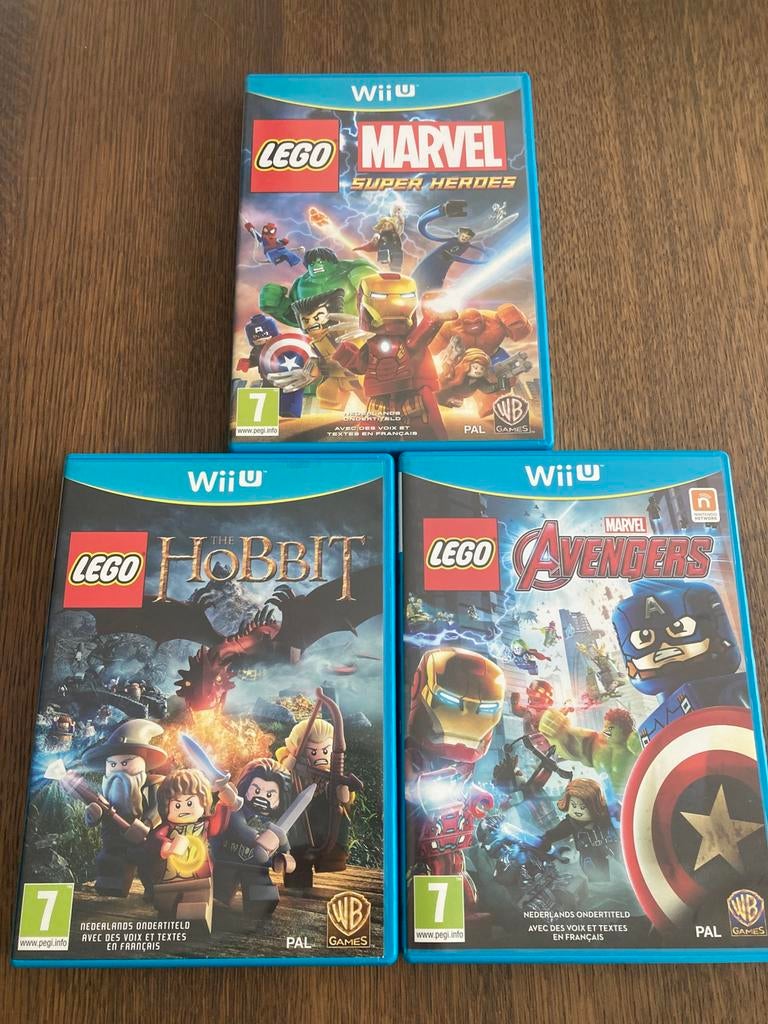 Wiiu 3 games Lego hobbit,super heroes, Avengers, Ophalen of Verzenden, Zo goed als nieuw