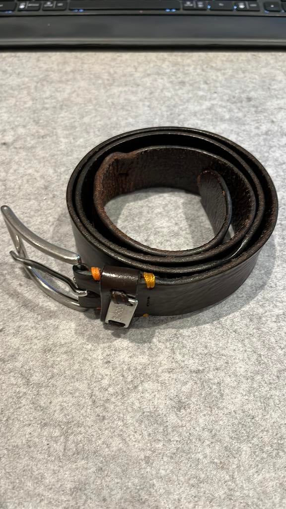 Ceinture Hugo Boss, Ophalen, 95 tot 105 cm, Bruin, Echt leder