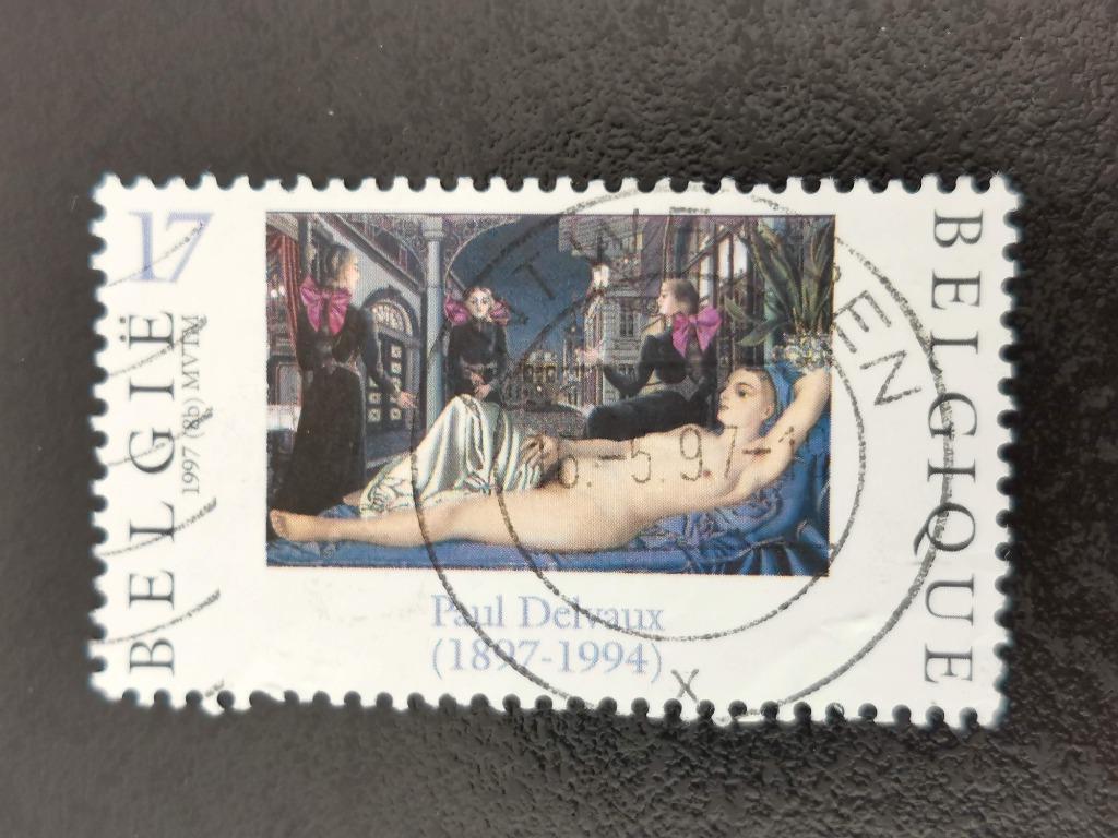 Belgie 1997 - kunst - Paul Delvaux, Postzegels en Munten, Ophalen of Verzenden, Gestempeld, Kunst