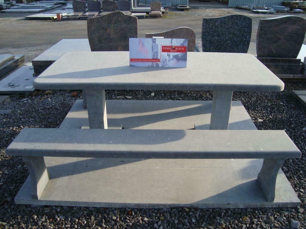 Table en pierre bleue belge, Jardin & Terrasse, Décoration murale de jardin, Neuf, Enlèvement