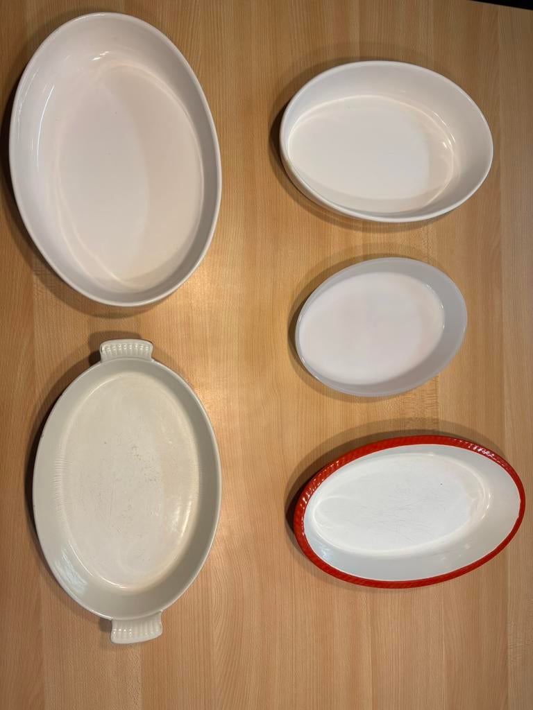 Ovenschotels 5 stuks, Ophalen of Verzenden, Gebruikt, Overige materialen, Overige typen