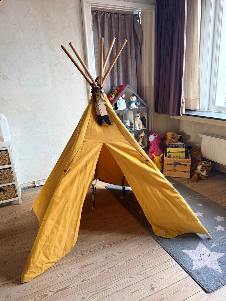 Tipi voor kinderkamer oker van Nobodinoz, Ophalen, Zo goed als nieuw